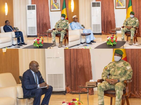 Mali: Le président Assimi GOÏTA, échange  avec trois nouveaux ambassadeurs du Mali à l’étranger
