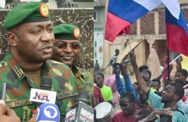 Nigéria : Arrestation des manifestants avec les drapeaux Russes.